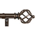 thumbnail image 1 of Barras para cortinas de ventanas de 66 a 120 pulgadas, barra para cortinas de bronce de 3/4 pulgadas de 32 a 115 pulgadas, barra individual ajustable, 1 of 8