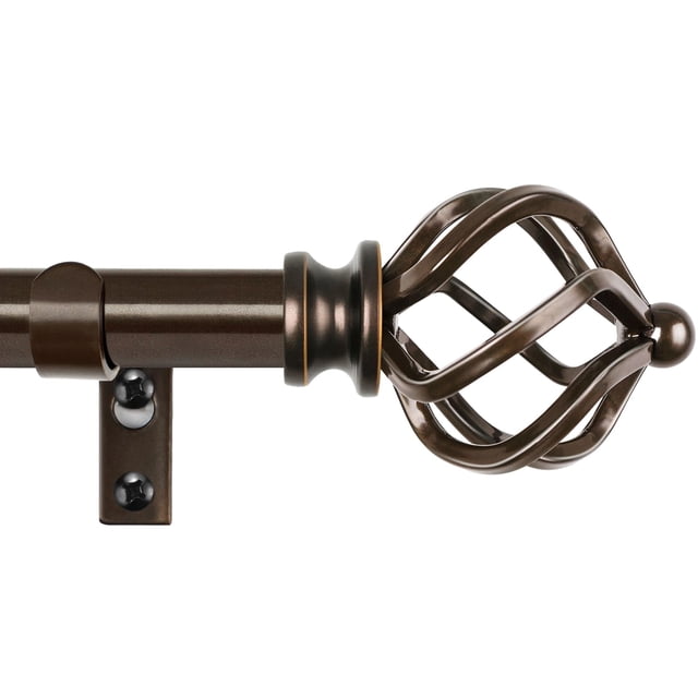 Barras para cortinas de ventanas de 66 a 120 pulgadas, barra para cortinas de bronce de 3/4 pulgadas de 32 a 115 pulgadas, barra individual ajustable