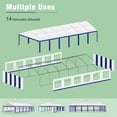 thumbnail image 4 of Summit Living 20'X40' Party Tent Outdoor Patio Event Shelter Canopy with 12 Removable Sidewalls, White and Blue, 4 of 9