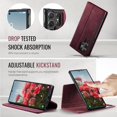 thumbnail image 6 of Magnetic 2 in 1 Magsafe Detachable Wallet Case for Samsung Galaxy S25 Ultra with Card Holder Women Men, Retro PU Leather【RFID Blocking】Kickstand Shockproof Cover, 6 of 14