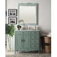 thumbnail image 4 of Benton Collection 38" Vintage Blue Cottage Bathroom Vanity with White Marble Top, 4 of 6