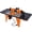 Black + Orange + Aluminium, variant on Electric Benchtop Router Table for Woodworking, Aluminum Alloy with Steel Extension Tables, 34x13.5x16 Inch, Black and Orange, Compact Power Tool Workspace