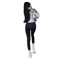 thumbnail image 3 of Pantalones de yoga deportivos de cintura alta ajustados y de color sólido para mujer a la moda, 3 of 6