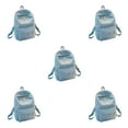 thumbnail image 1 of relayinert Cloth Lightweight And Practical Shoulder Bag For Everyday Practical Gifts Spacious School Backpack light blue 5Set, 1 of 6