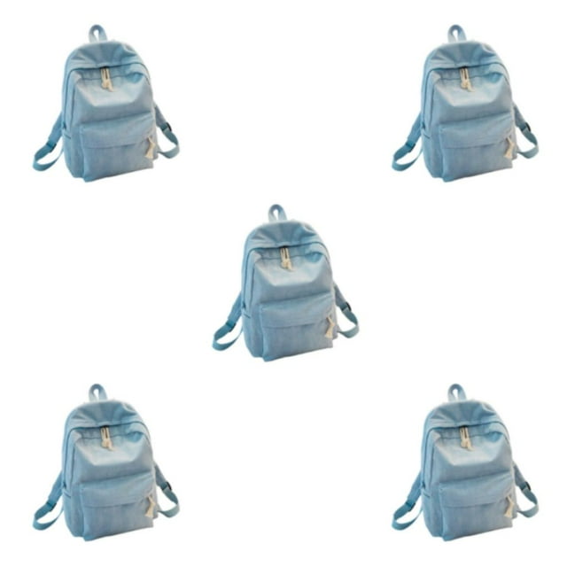 relayinert Cloth Lightweight And Practical Shoulder Bag For Everyday Practical Gifts Spacious School Backpack light blue 5Set