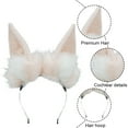 thumbnail image 3 of Diadema con orejas de zorro, Lobo, conejo, gato, perro, disfraz de Halloween, tocado para fiesta, accesorios para el cabello, 3 of 5