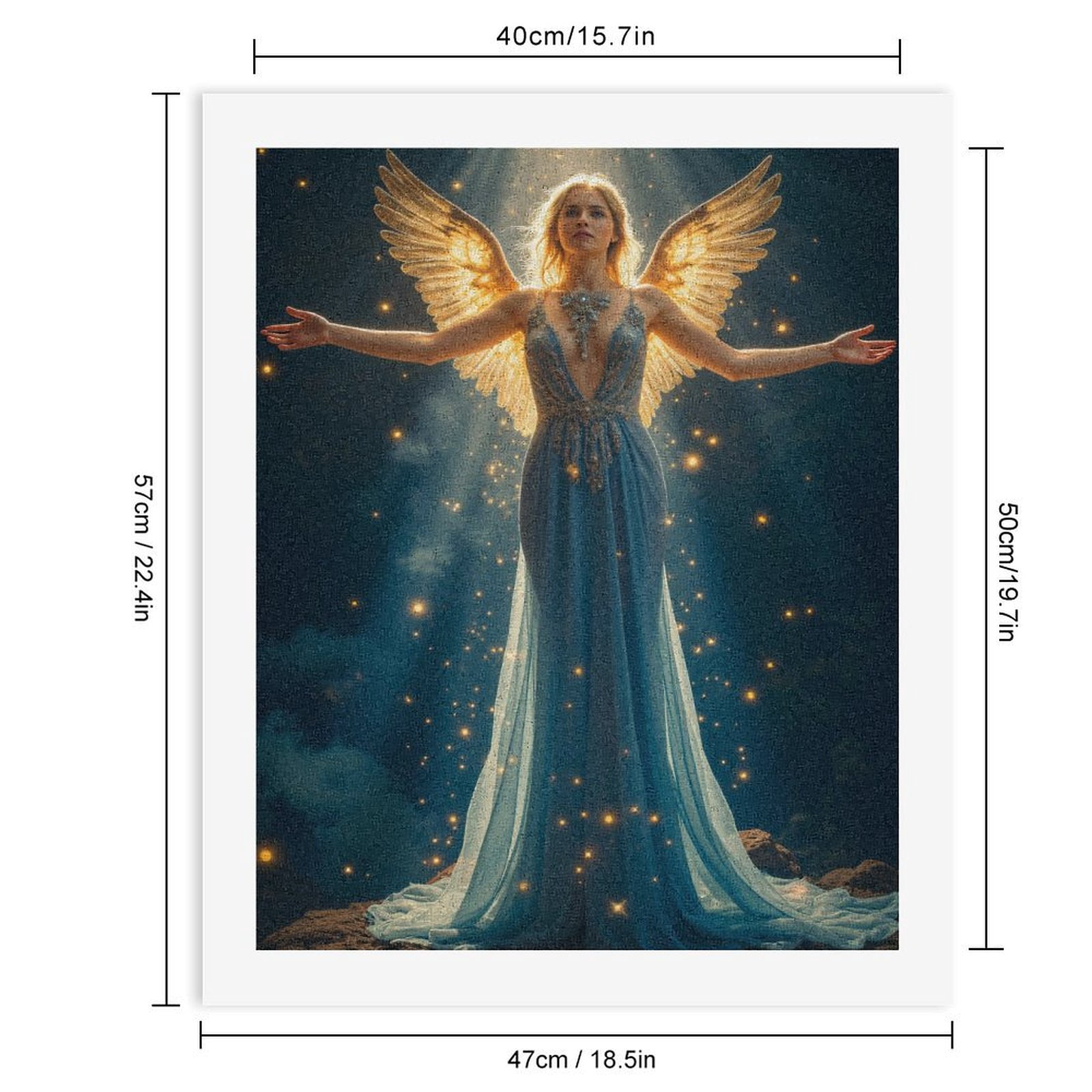 Paint by Numbers Kit for Adults, Angel Light Graceful Wings Radiance Paint by Numbers, Easy Paint by Numbers Kit for Adults Beginner, DIY Adult Paint by Number Kits on Canvas, Home Decor