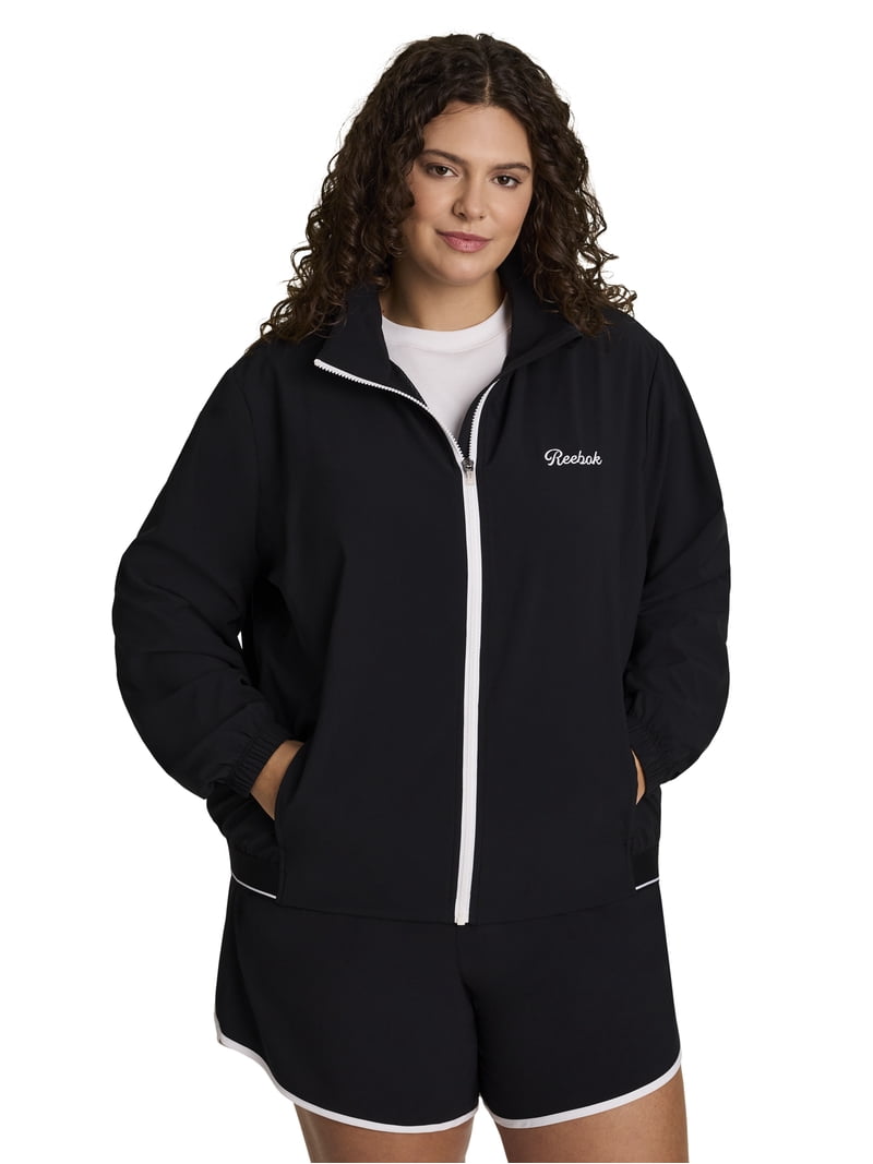 Reebok Women's and Women's Plus Courtside Full Zip Jacket, Sizes