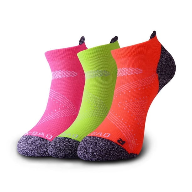 3/6 Pairs Outdoor Athletic Running Socks Low-cut Sports Hiking Cycling Sock Tendon Protection Breathable Thickened HosieryGreen-L(40-44)6 pairs He Qiyong unisex