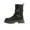 Black, variant on SKIYLEVZ Women's Ankle Boots Winter Fashion Shoes Thermal Fleece Lined Soft Sole Warm Boots with Side Zipper Casual Solid Outdoor Cold Weather Footwear