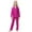 Hot Pink, variant on KAUOD Girls Soft Satin Tops Pants Set 2 Piece Button Front Long Sleeve Shirt Plain Pants Casual Outfits Kids Thermal Clothes