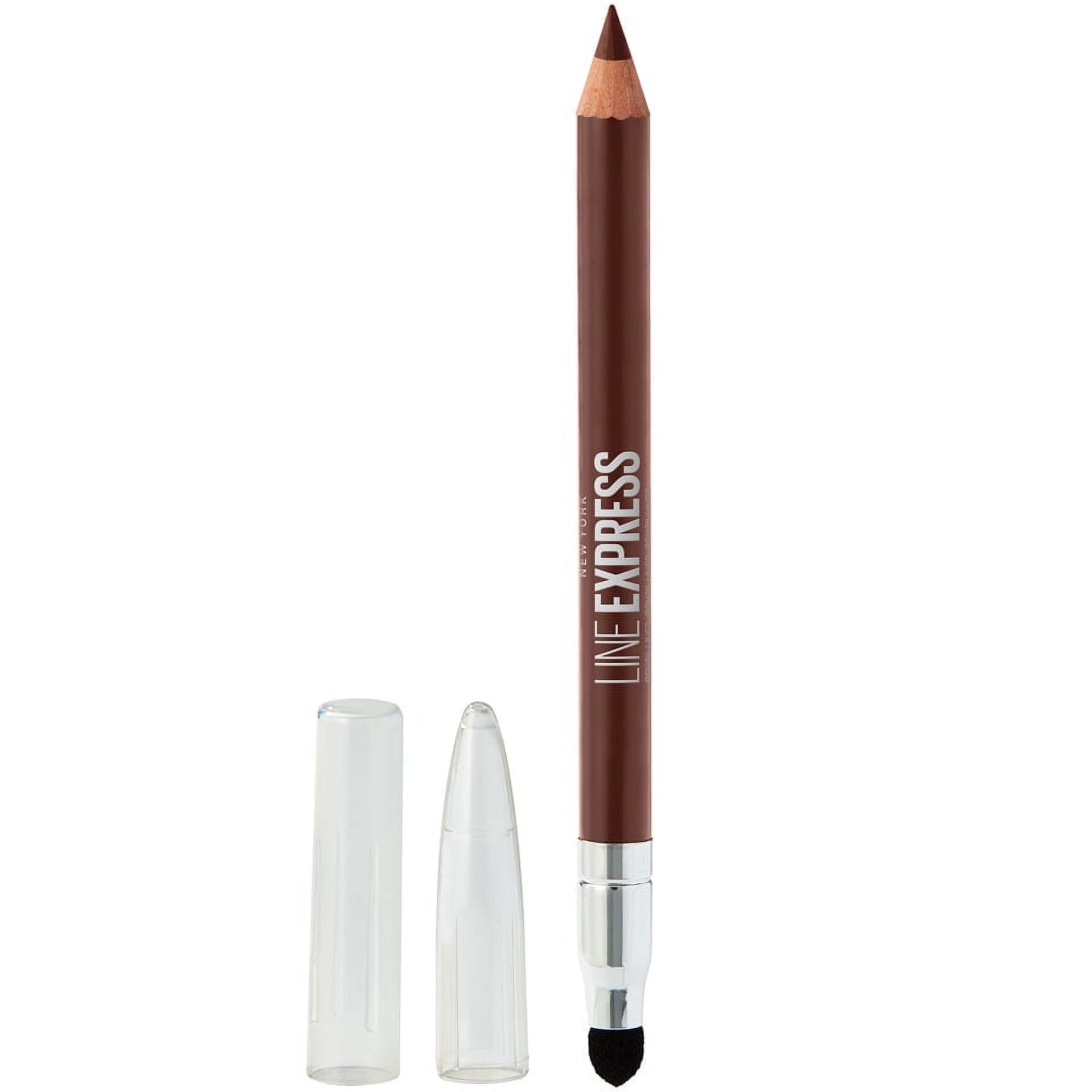 (4 pack) Maybelline Line Express Sharpenable Wood Pencil Eyeliner, Brownish Black