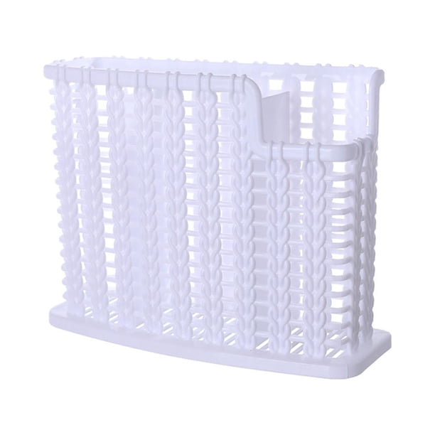 Organizador de cubiertos con compartimento de drenaje para utensilios de cocina y palillos Blanco