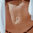 thumbnail image 4 of 1PC Steel Belly Button Rings Crystal Piercing Navel Letter A-Z Style Navel Piercing Earring Belly Piercing Sexy Body Jewelry FGS, 4 of 6