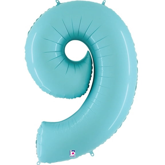 Pastel Blue Number 9 Balloon 40"
