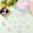 thumbnail image 4 of 48 parches de encaje de mariposa de 8 colores - Parches de organza de mariposa 3D de doble capa con perla de imitación para decoración de fiestas y bodas, 4 of 5