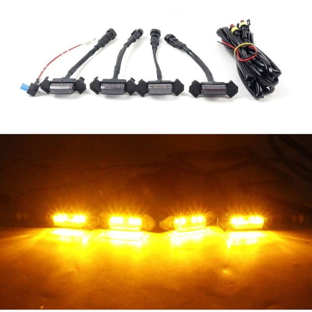 Luces LED de rejilla delantera amarillas, compatibles con Ram 1500 2019-2021, que ofrecen una excelente artesanía y un estricto control de calidad, garantizan un rendimiento confiable en todas las