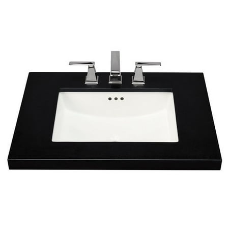 - Maykke Bristol Ceramic Rectangular Undermount Bathroom Sink with Overflow