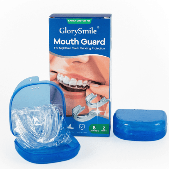 XIRQI 8Pcs Mouth Guard for Grinding Teeth at Night,Dental-grade Non-toxic Soft EVA Night Guards for Teeth Grinding,Two Thickness Options Mouth Guard