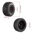 thumbnail image 5 of 4 Piezas de Neumáticos de Goma de 65 mm y 12 mm para 1/14 14301 14302 14303 RC Car Upgrade Parts Accesorios Rojo, 5 of 5