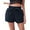 Navy, variant on cfhntfmh Wide Leg Shorts for Women Loose Wide Leg Shorts Soft Casual Elastic Waisted Bow Knot Stretch Lounge Shorts with Pockets