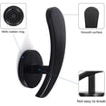 thumbnail image 4 of Curtain Holdback, 2 Pcs Wall Mounted Drapery Tie Backs, Decorative Metal Wall Hook for Drapery, Black, 4 of 5