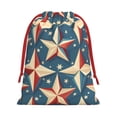 thumbnail image 3 of Super Soft Fabric Gift Bag Contraction Free Bag Mouth Pull Rope Design Red Ribbon Mouth For The Festival Independence Day Theme Elements Star (7) Large, 3 of 8