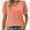 Pink, variant on Womens Casual V Neck T Shirts Swiss Dotted Puffy Sheer Short Sleeve Blouses