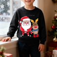 thumbnail image 5 of YunPes Merry Christmas Reindeer and Snowman Print Kids Casual Sweatshirt Crew Neck Top 18 Month Boy Sweater, 5 of 6