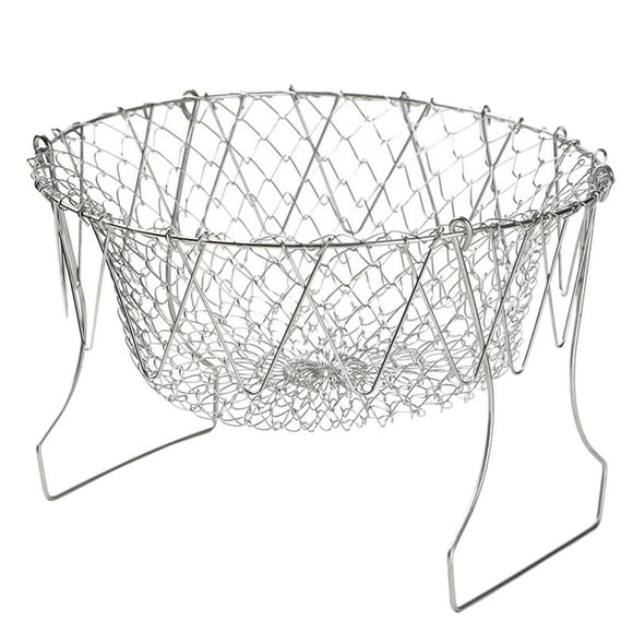 EDFBUYKRS Filtre de Rinçage à Vapeur Passoire en Acier Inoxydable Outil de Cuisine Rétractable Pliable pour Aliments Ou Fruits