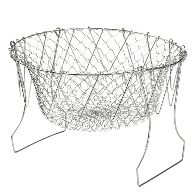 EDFBUYKRS Filtre de Rinçage à Vapeur Passoire en Acier Inoxydable Outil de Cuisine Rétractable Pliable pour Aliments Ou Fruits