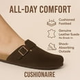 thumbnail image 6 of Cushionaire Hana - Genuine Leather Suede Classic Clog Womens Shoes - Slip On Mule Comfortable Shoes for Women, 6 of 26