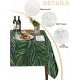 thumbnail image 2 of Green Leaves Table Cloth, Waterproof Tablecloth for Square Tables, Spring Watercolor Ethnic Botanical Geometric Reusable Washable Fabric Table Cover for Restaurant Kitchen Dining Tables 54"x54", 2 of 9