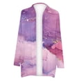 thumbnail image 5 of Lilgiuy Women's Long Sleeve Casual Print Cardigan Top Blouse(Purple,8) Winter Clothes for 2022, 5 of 5
