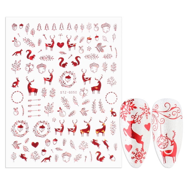 Christmas Nail Sticker DIY Fashion Snowflake Nail Decal Adhesive Nail Decal