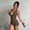 Brown, variant on 2026 New Women's Rhinestone Halter Deep V-Neck Bodycon Romper, Sparkly Clubwear Jumpsuit