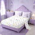 thumbnail image 3 of Erosebridal Purple Classic Checkered 7-Piece Bedding Comforter Set For Kids,Kawaii Letter I Initial Lettering King Bedding Sets For Bow Lover,Reversible, 3 of 7