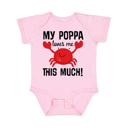 

Inktastic My Poppa Loves Me Childs Crab Gift Baby Boy or Baby Girl Bodysuit