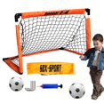 thumbnail image 2 of Red de fútbol para exteriores, portería de fútbol plegable para niños, red de fútbol ligera para practicar con bolsa de transporte, juego de fútbol para niños para juegos, 2 of 5