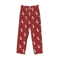 thumbnail image 6 of Uemuo Christmas Deer Head Pattern Men's Wide Leg Palazzo Lounge Pants with Pockets Light Weight Loose Comfy Casual Pajama Pants-Large, 6 of 9