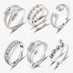 thumbnail image 2 of Anillo apilable hecho a mano de regalo ajustable abierto, anillos de pulgar para nudillos para regalo de mujeres y hombres, 6 piezas, 2 of 3