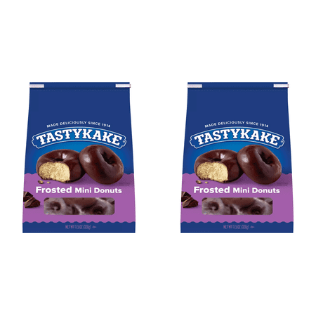 Tastykake Mini Chocolate Frosted Donuts 11.5 oz pack of 2 Chocolate Frosted Donuts Tastykake Donuts Mini Donuts Sweet Snacks Pack of 2