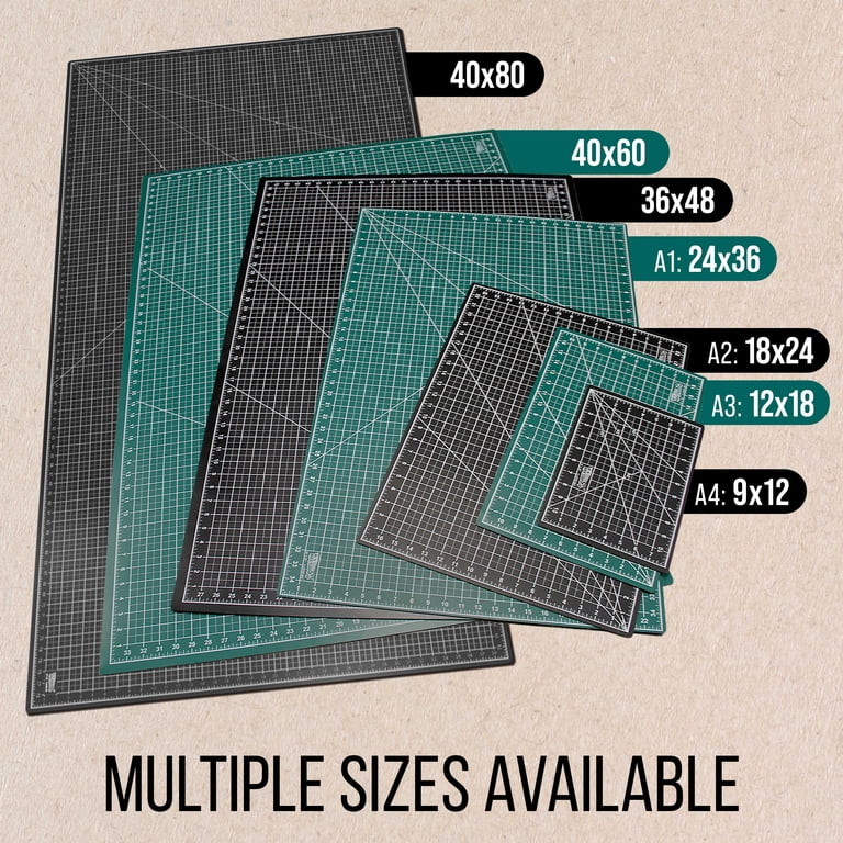 U.S. Art Supply 9x12 in Self-Healing Cutting Mat, Green/Black photo 5