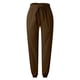 thumbnail image 2 of Gibobby Pantalones Mujer Trajes Casual Pantalones de lino de algodón casuales cómodos sólidos con cintura elástica para mujer con bolsillos, 2 of 5
