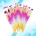 thumbnail image 4 of 20pcs Makeup Brushes Set Makeup Tool Cosmetic Tool Transparent Handle for Women (Gradient Pink Silver), 4 of 8