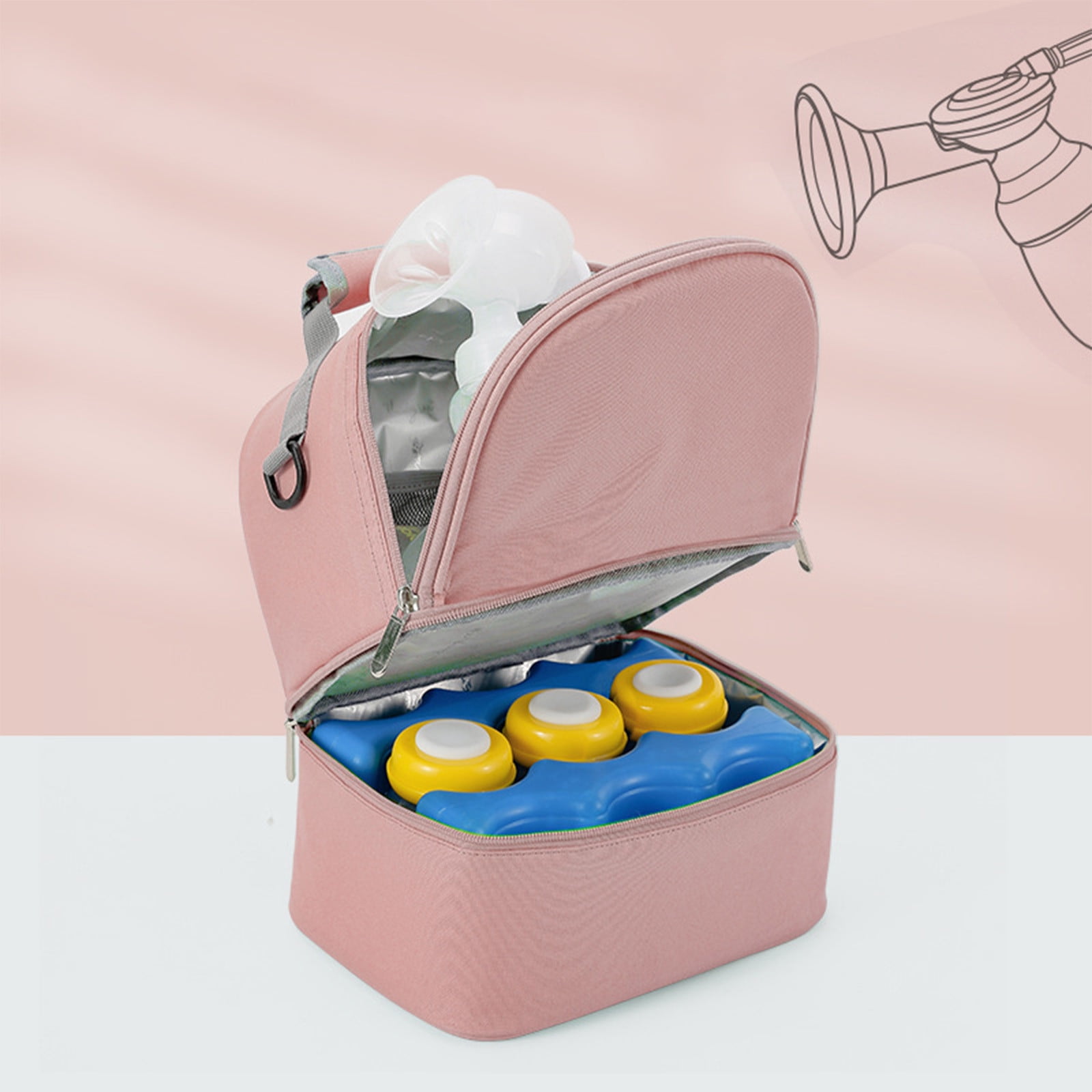 SPOORYOO Breastmilk Preservation Ice Pack Mother And Baby Refrigerated Backpack Milk Bag Portable Insulation Milk Storage Backpack Insulation Bag