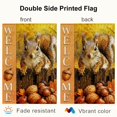 thumbnail image 3 of SPXUBZ Welcome Squirrel Garden Flag 12 x 18 Inch Linen Fall Outdoor Yard Flag Autumn Acorns Woodland Animal Front Porch Farmhouse Lawn Patio Seasonal Decoration, 3 of 5