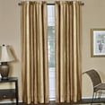 thumbnail image 2 of Ombre Sandstone Striped Modern Window Curtain Panel: 50" x 63", Rod Pocket Panel, 2 of 2