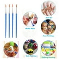 thumbnail image 3 of JINDUODUO 60 Pcs Round Short Paint Brushes for Kids, Plastic Handle Small Paintbrushes Bulk for Art, 3 of 6