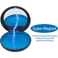 thumbnail image 3 of Retainer Case,Aligner Case with Mirror,Round Retainer Holder with Aligner Remover Tool, Chew & Brush,Rope Bag Sets (Black Shell Blue Silicone), 3 of 6